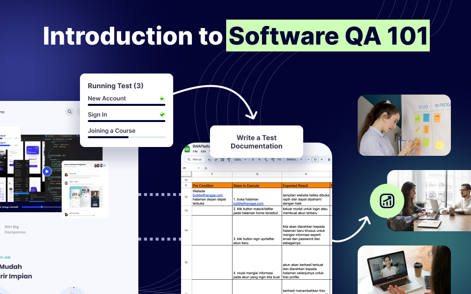 Kelas Introduction to Software Quality Assurance 101 di BuildWithAngga